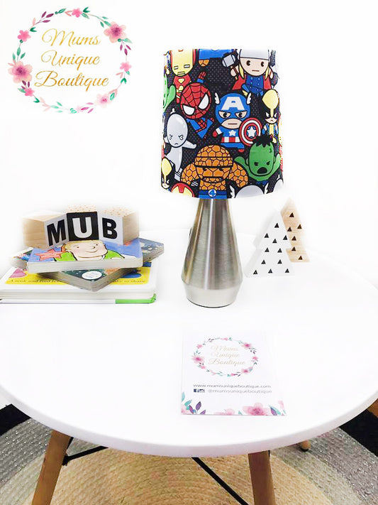 Black Marvel Avengers Kawaii Touch Lamp Switch Lamp Night Light Table Lamp