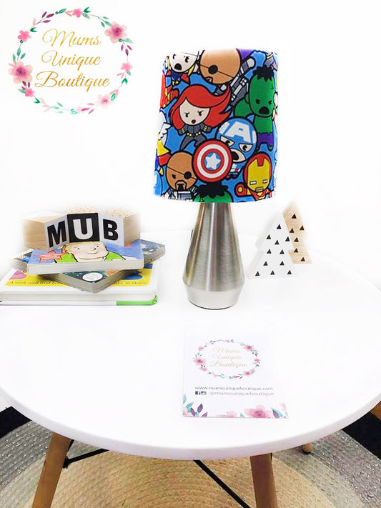 Blue Marvel Avengers Kawaii Touch Lamp Switch Lamp Night Light Table Lamp
