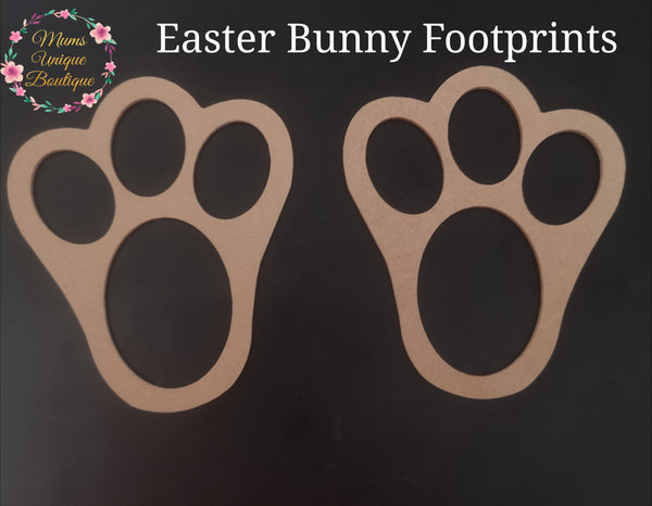 Easter Bunny Footprints Stencil