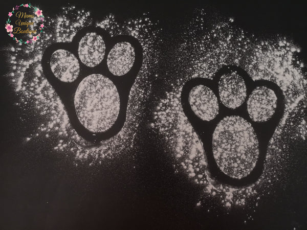 Easter Bunny Footprints Stencil