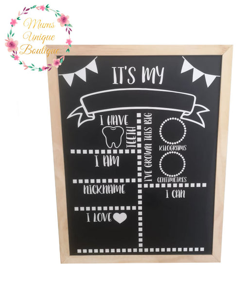 Birthday Event Milestone Chalk Board