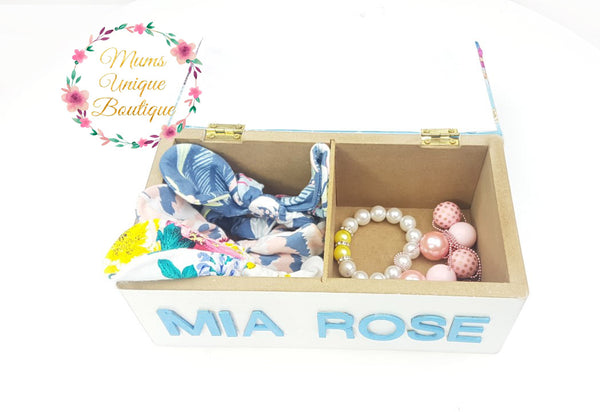 Personalised Wooden Jewellery Trinket Box