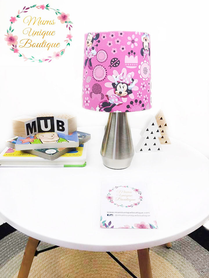 Minnie Mouse Pink Flowers Touch Lamp Switch Lamp Night Light Table Lamp