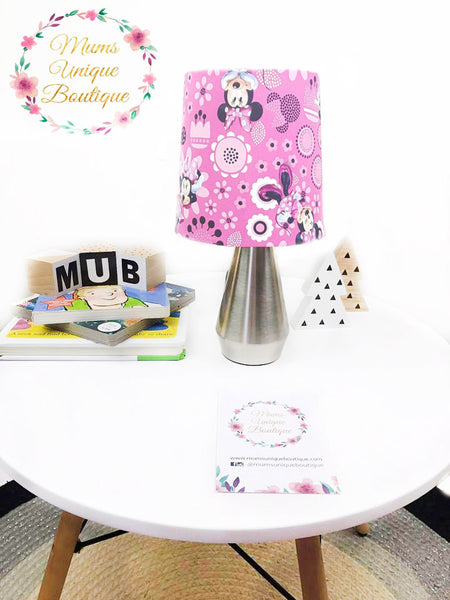 Minnie Mouse Pink Flowers Touch Lamp Switch Lamp Night Light Table Lamp