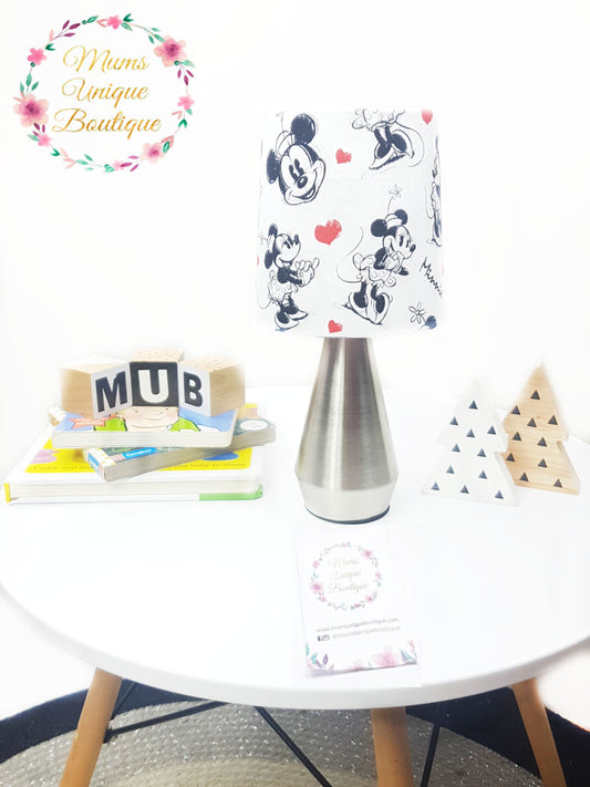 White Mickey Mouse Minnie Mouse Touch Lamp Switch Lamp Night Light Table Lamp