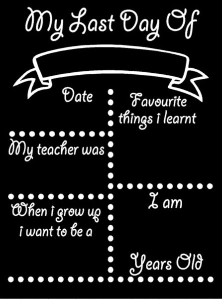 First Day of School/Daycare Dots Chalk Board with Ruler My Teacher