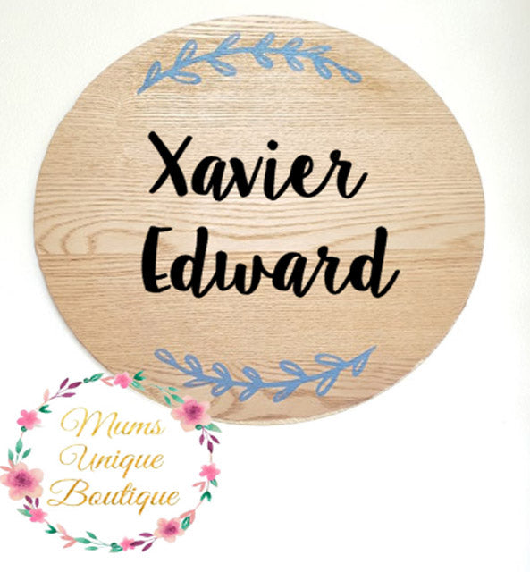 Wooden Personalised Name Plaque - 20cm Board