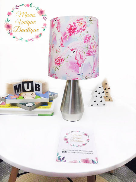 Purple Floral Unicorn Touch Lamp Switch Lamp Night Light Table Lamp
