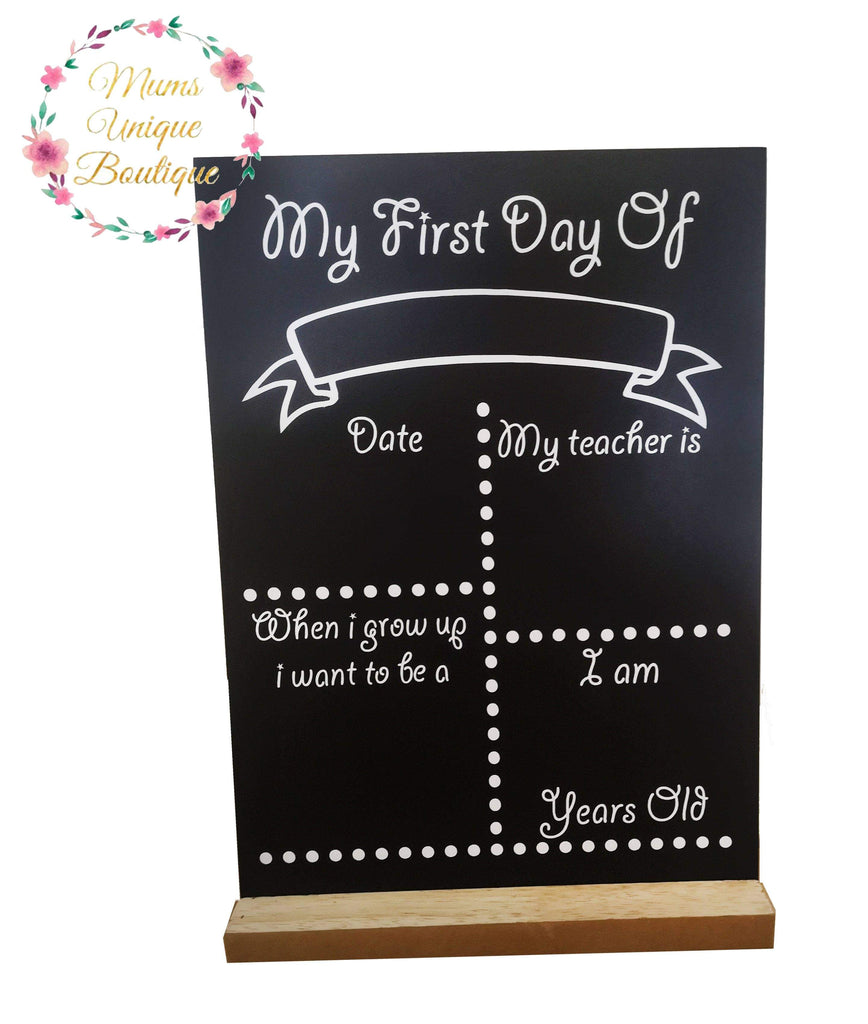 First Day of School/Daycare Dots Chalk Board with Teacher